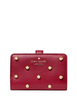 Kate Spade New York Studded Medium Bifold Wallet Red Jam