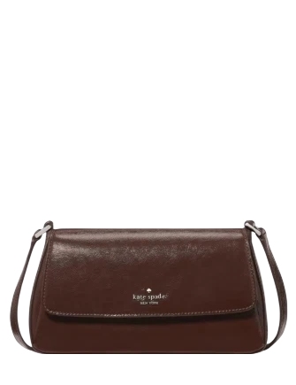 Kate Spade New York Sutton Shiny Mini Crossbody Bag Hot Fudge