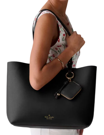 Kate Spade New York Tessa Tote Bag With Charm Black