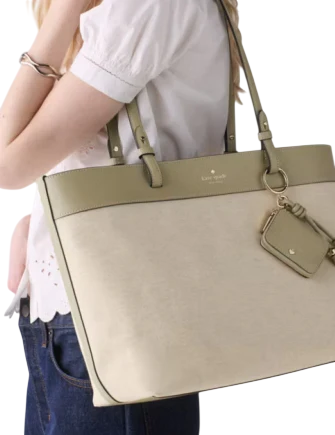 Kate Spade New York Tessa Tote Bag With Charm Elm