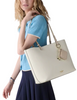 Kate Spade New York Tessa Tote Bag With Charm Light Cream 