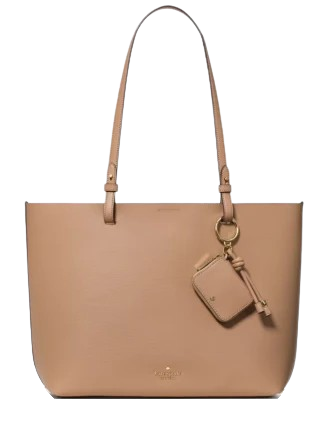 Kate Spade New York Tessa Tote Bag With Charm Light Fawn