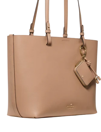 Kate Spade New York Tessa Tote Bag With Charm Light Fawn