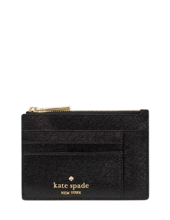 Kate Spade New York Textured Patent Large Slim Card Holder Black