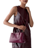 Kate Spade New York Thompson Street Croc Embossed Small Satchel Bag Deep Cherry 