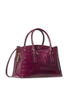 Kate Spade New York Thompson Street Croc Embossed Small Satchel Bag Deep Cherry 