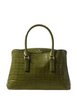 Kate Spade New York Thompson Street Croc Embossed Small Satchel Bag Enchanted Green