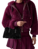 Kate Spade New York Thompson Street Faux Fur Small Satchel Bag Black