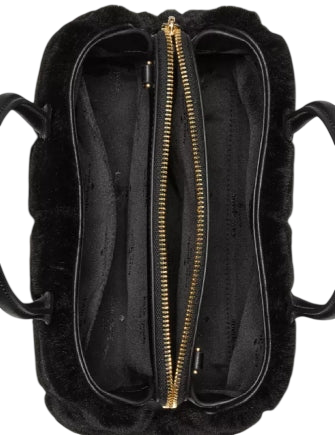 Kate Spade New York Thompson Street Faux Fur Small Satchel Bag Black