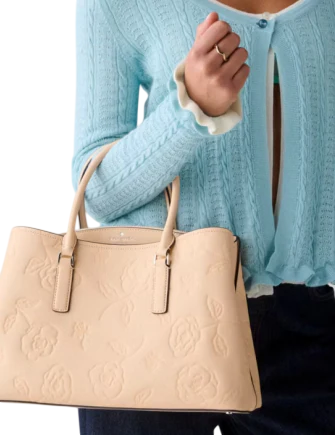 Kate Spade New York Thompson Street Floral Satchel Bag Crisp Peach