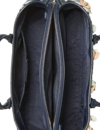 Kate Spade New York Thompson Street Floral Satchel Bag Parisian Navy
