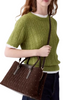 Kate Spade New York Thompson Street Quilted Suede Satchel Bag Hot Fudge