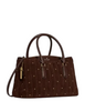 Kate Spade New York Thompson Street Quilted Suede Small Satchel Bag Hot Fudge