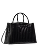 Kate Spade New York Thompson Street Shiny Quilted Satchel Bag Black