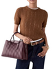 Kate Spade New York Thompson Street Shiny Quilted Satchel Bag Grenache