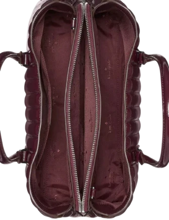 Kate Spade New York Thompson Street Shiny Quilted Satchel Bag Grenache