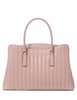 Kate Spade New York Thompson Street Shiny Quilted Satchel Bag Rose Smoke