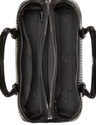 Kate Spade New York Thompson Street Shiny Quilted Small Satchel Bag Black