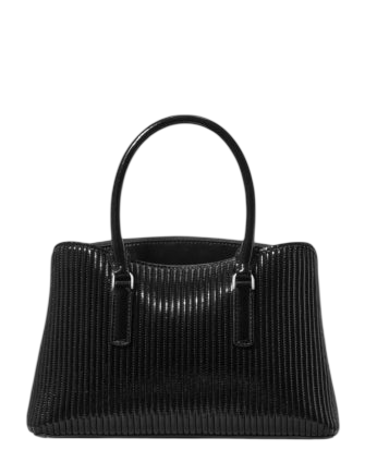 Kate Spade New York Thompson Street Shiny Quilted Small Satchel Bag Black