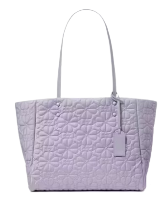Kate Spade New York Tilly Quilted Medium Tote Bag Frozen Lilac