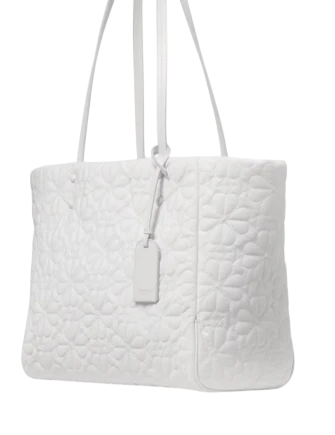 Kate Spade New York Tilly Quilted Medium Tote Bag White Dove