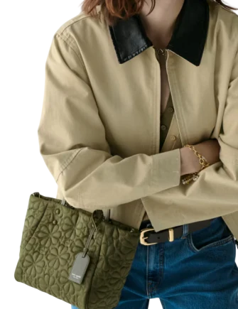 Kate Spade New York Tilly Quilted Small Tote Bag Oolong Green 
