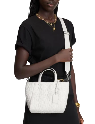 Kate Spade New York Tilly Quilted Small Tote Bag White Dove