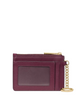 Kate Spade New York Woven Suede Key Ring Card Holder Deep Cherry