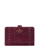 Kate Spade New York Woven Suede Medium Compact Wallet Deep Nova