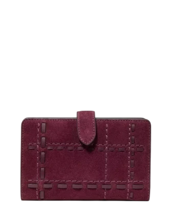 Kate Spade New York Woven Suede Medium Compact Wallet Deep Nova