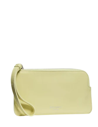 Kate Spade New York Zippy Crinkle Patent Wristlet Pale Citron