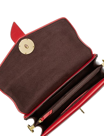 michael kors saffiano red leather shoulder bag