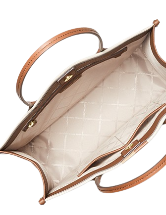 Michael kors black canvas tote shop