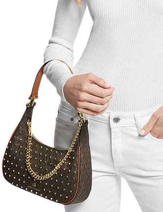Michael Michael Kors Piper Small Studded Logo Shoulder Bag
