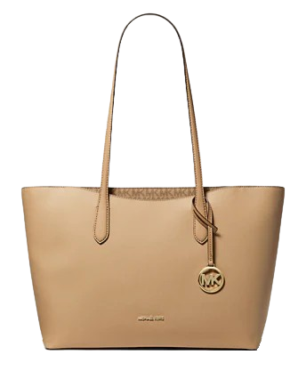 Michael Michael Kors Arden Large Top-Zip Tote Bag Camel