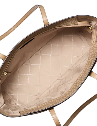 Michael Michael Kors Arden Large Top-Zip Tote Bag Camel