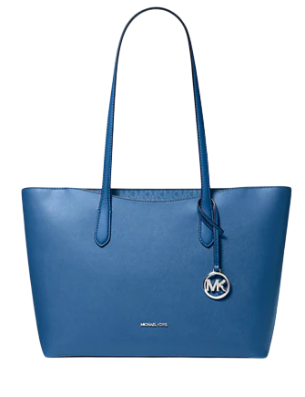 Michael Michael Kors Arden Large Top-Zip Tote Bag Galaxy Blue