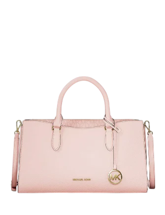 Michael Michael Kors Arden Medium Leather Top-Zip Satchel Powder Blush