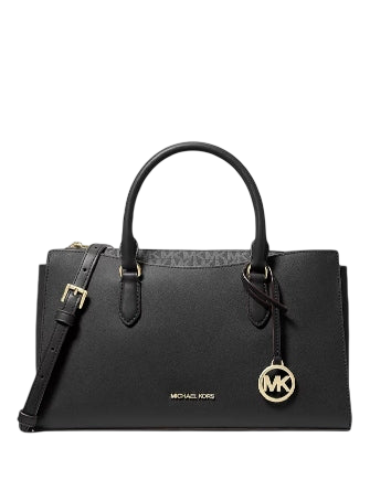 Michael Michael Kors Arden Medium Top-Zip Satchel Black