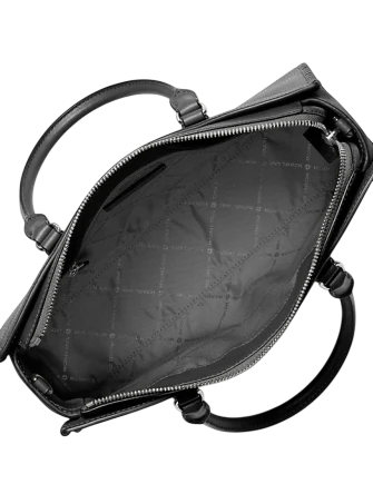 Michael Michael Kors Arden Medium Top-Zip Satchel Black