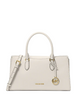 Michael Michael Kors Arden Medium Top-Zip Satchel Light Cream
