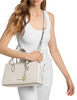 Michael Michael Kors Arden Medium Top-Zip Satchel Light Cream