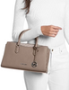 Michael Michael Kors Arden Medium Top-Zip Satchel Mushroom