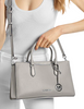 Michael Michael Kors Arden Medium Top-Zip Satchel Pearl Grey