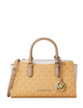 Michael Michael Kors Arden Small Color-Block Signature Logo Messenger Bag  Honeywheat 