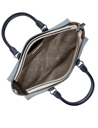 Michael Michael Kors Arden Small Color-Block Signature Logo Messenger Bag Pale Ocean