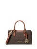 Michael Michael Kors Arden Small Signature Logo Messenger Bag Brown