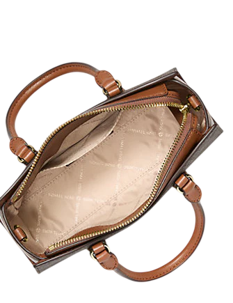 Michael Michael Kors Arden Small Signature Logo Messenger Bag Brown