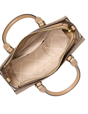 Michael Michael Kors Arden Small Signature Logo Messenger Bag Camel