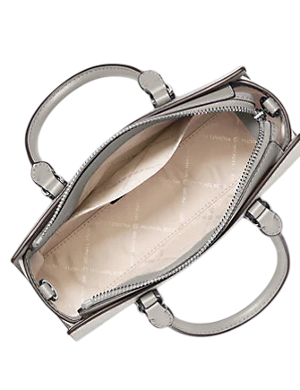 Michael Michael Kors Arden Small Signature Logo Messenger Bag Pearl Grey